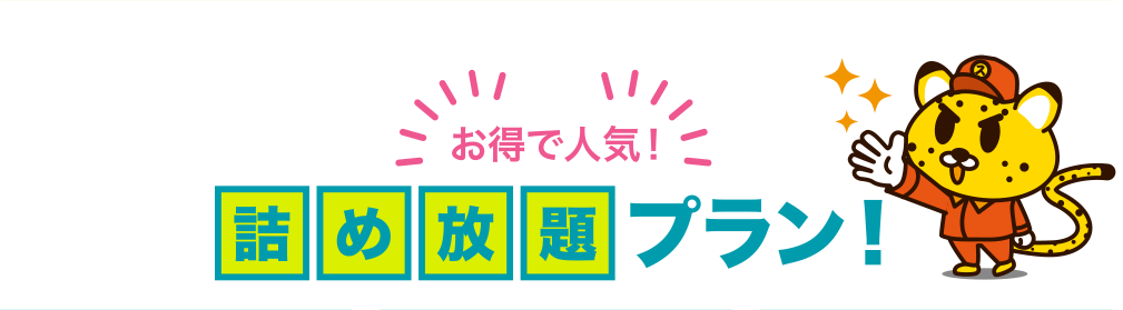 お得で人気！詰め放題プラン！